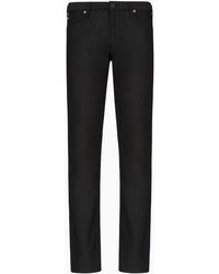 Emporio Armani - J06 Slim-fit, Yarn-dyed, Cotton-blend Trousers - Lyst