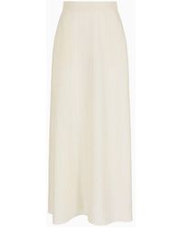 Emporio Armani - Long Skirt With All-over Rectangle Design - Lyst