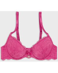 Emporio Armani Eternal Lace Sustainability Project Push-up-bh Aus Spitze - Pink