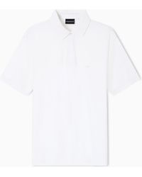 Emporio Armani - Rounded Micro Eagle Polo Shirt - Lyst