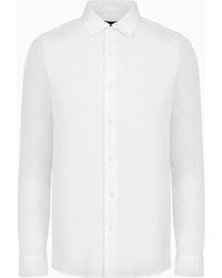 Emporio Armani - Camisa De Punto De Mezcla De Lyocell Asv - Lyst