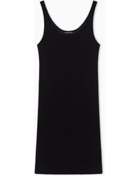 Emporio Armani - Linen-Blend Knit Loungewear Dress - Lyst