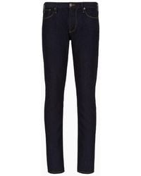 Emporio Armani - J06 Slim-fit, Twill-melange Jeans In 10 Oz Comfort Denim - Lyst