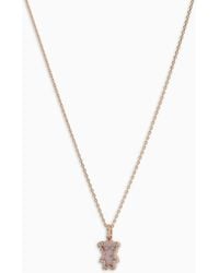 Emporio Armani - Rose-Tone Brass Pendant Necklace - Lyst