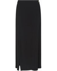 Emporio Armani - Asv Polygon Capsule Collection Viscose Crêpe Interlock Skirt - Lyst