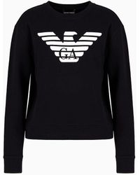 Emporio Armani - Asv Organic Jersey Sweatshirt With Logo - Lyst