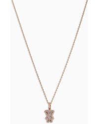 Emporio Armani - Rose Gold-tone Brass Pendant Necklace - Lyst