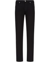 Emporio Armani - J45 Regular-Fit, Stretch-Gabardine Jeans - Lyst