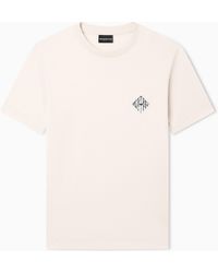 Emporio Armani - Slim-Fit Lyocell-Blend Jersey T-Shirt With Logo Patch - Lyst
