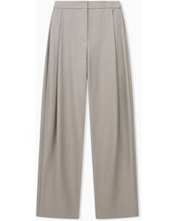 Emporio Armani - Tailored Pleated Trousers - Lyst