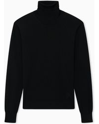 Emporio Armani - Pure Virgin-Wool Rollneck Jumper - Lyst