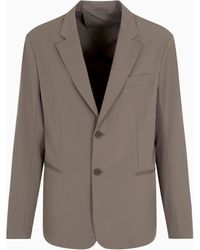 Emporio Armani - Travel Essentials Stretch-Nylon Single-Breasted Blazer - Lyst