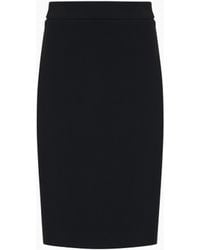Emporio Armani - Pencil Midi Skirt - Lyst