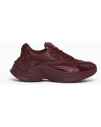 Emporio Armani - Suede And Mesh Sneakers - Lyst