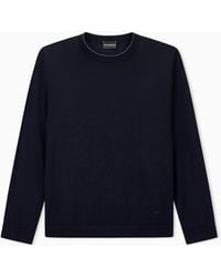Emporio Armani - Travel Essential Shaved Wool Sweater - Lyst