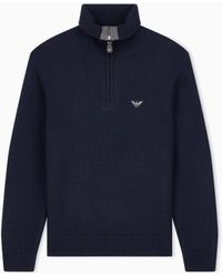 Emporio Armani - Shaved Virgin Wool Sweater Hong Kong Capsule Collection - Lyst