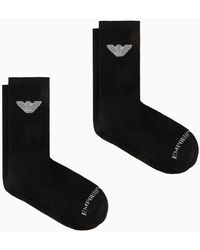 Emporio Armani - 2er-pack Socken Aus Frottee Mit Sporty-logo - Lyst