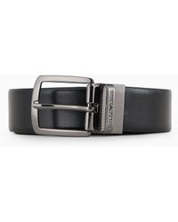 Emporio Armani - Reversible Leather Belt - Lyst