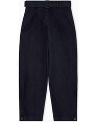 Emporio Armani - Pantaloni Con Pinces E Cintura - Lyst
