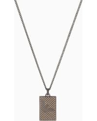 Emporio Armani - Two-Tone Stainless Steel Dog Tag Necklace - Lyst