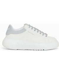 Emporio Armani - Smooth Leather Sneakers Icon With A Thick Textured Sole - Lyst
