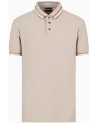 Emporio Armani - Jersey Polo Shirt With Placed Logo - Lyst