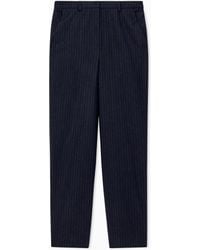 Emporio Armani - Pinstripe Wool Blend Pants Signature Capsule - Lyst
