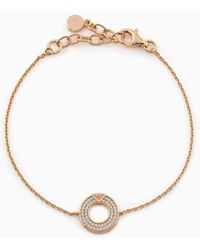 Emporio Armani - Rose Gold-tone Sterling Silver Components Bracelet - Lyst