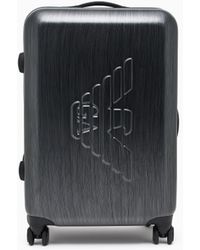 Emporio Armani - Abs Medium Trolley Suitcase With Oversized, Embossed Eagle - Lyst