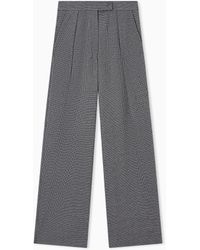 Emporio Armani - Micro Houndstooth Jacquard Jersey Trousers - Lyst