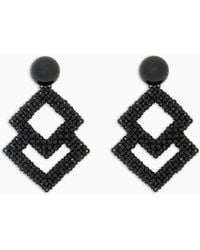 Emporio Armani - Orecchini Pendenti Con Micro Boules Sfaccettate - Lyst