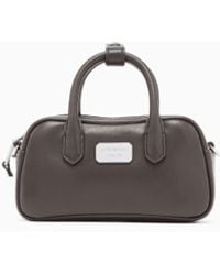 Emporio Armani - Soft Leather Mini Bauletto Bag - Lyst