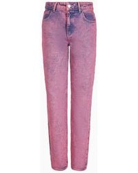 Emporio Armani - Sustainability Values Capsule Collection Over-dyed Organic Lyocell-blend Denim Jeans - Lyst