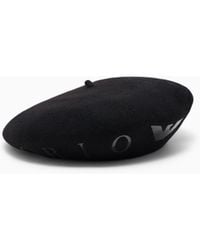 Emporio Armani - Beret Hat With Metallic Studs Around The Edge - Lyst