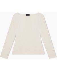 Emporio Armani - Boat Neck Jumper - Lyst