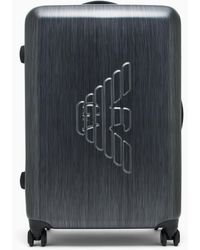 Emporio Armani - Abs Large Trolley Suitcase With Oversized, Embossed Eagle - Lyst