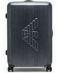 Emporio Armani - Abs Large Trolley Suitcase With Oversized, Embossed Eagle - Lyst