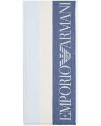 Emporio Armani - Stola Mit Mehrfarbigen Vertikalen Bändern - Lyst