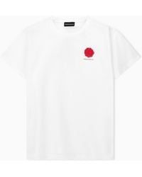 Emporio Armani - Mercerized Jersey T-Shirt Valentine's Day Capsule - Lyst