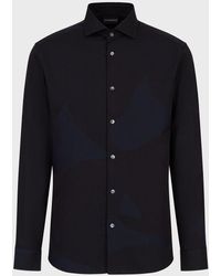 camicia nera uomo armani