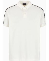 Emporio Armani - Jersey Polo Shirt With Logo Tape - Lyst