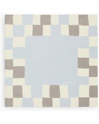 Emporio Armani - Pure Silk Foulard With A Check Frame - Lyst