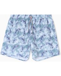 Emporio Armani - Sea Animals Print Swim Shorts - Lyst