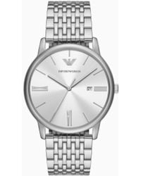 Emporio Armani - Three-Hand Date Stainless Steel Watch - Lyst