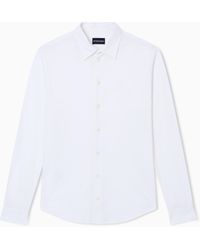 Emporio Armani - Micro-Armure Fabric Shirt - Lyst