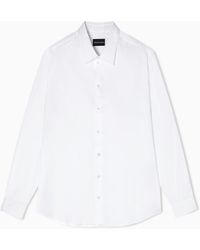 Emporio Armani - Technical Stretch Cotton Shirt - Lyst