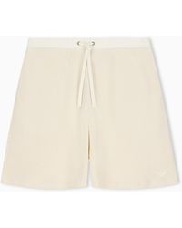 Emporio Armani - Icon Bermuda Shorts With Jersey Stitch Drawstring - Lyst