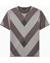 Emporio Armani - Jersey Jacquard T-Shirt - Lyst
