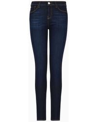 Emporio Armani - J20 High Waist Super Skinny-leg Jeans In Viscose Denim - Lyst