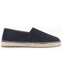 Emporio Armani - Jacquard Espadrilles With All-Over Logo Lettering - Lyst